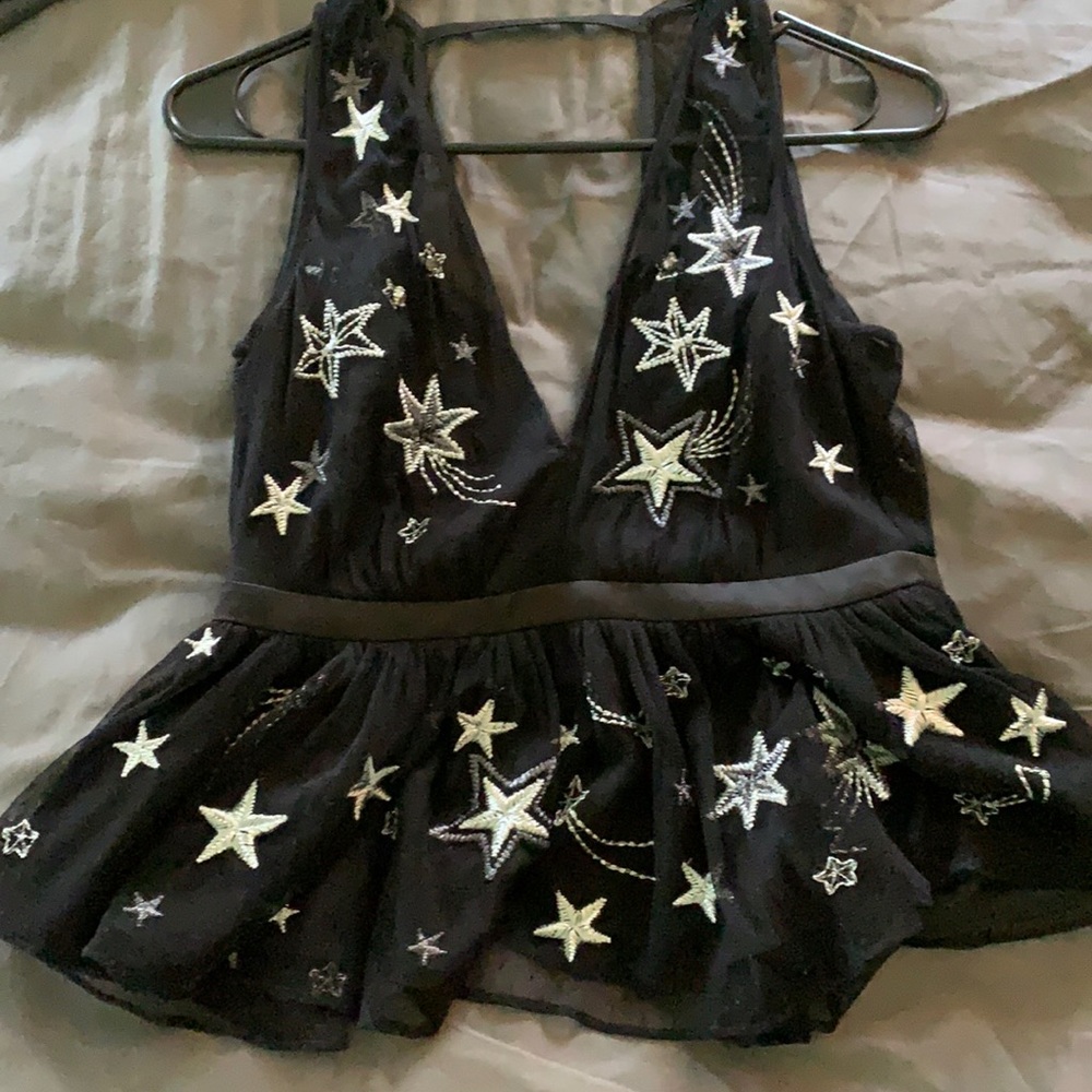 Express Celestial peplum top size 0